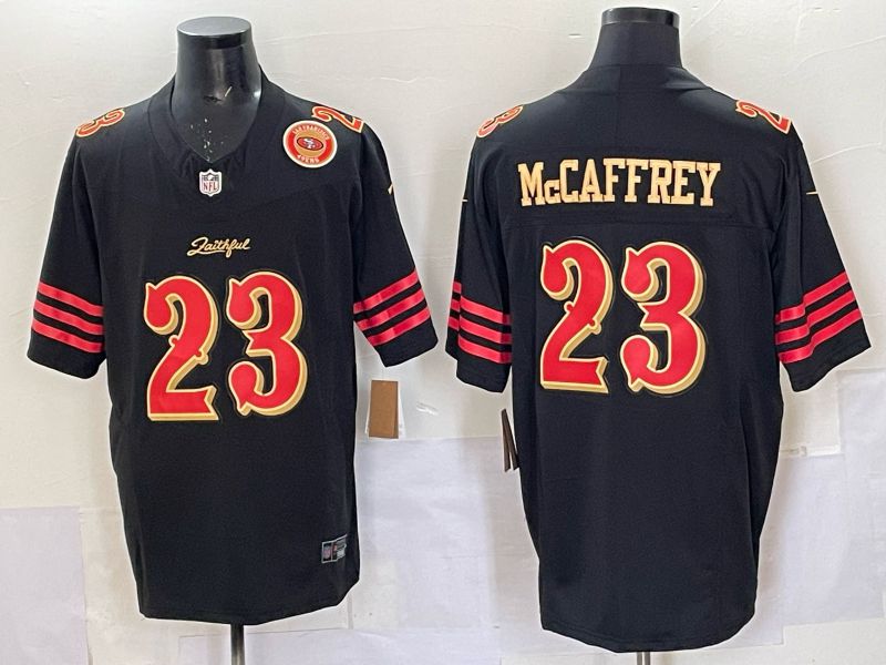 Men Nike San Francisco 49ers #23 Mccaffrey black 5th generation Limited NFL 2025 Jersey 0069